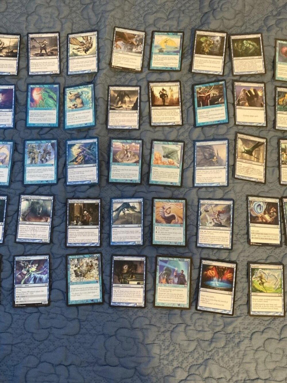 Lot Of 416 Blue Common Magic The Gathering Cards
